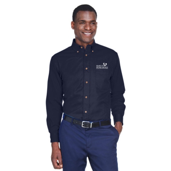 Mens Easy Blend Button Up Long Sleeve - Image 2