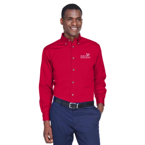 Mens Easy Blend Button Up Long Sleeve - Image 3